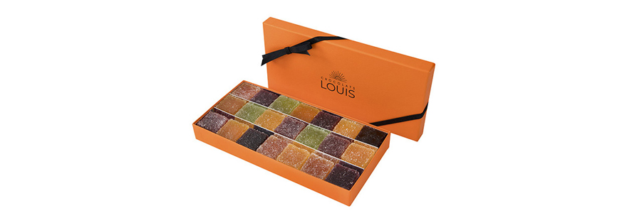 Un coffret pâtes de fruits artisanales, un parfait cadeau.